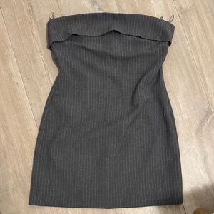 Zara Charcoal Strapless Dress